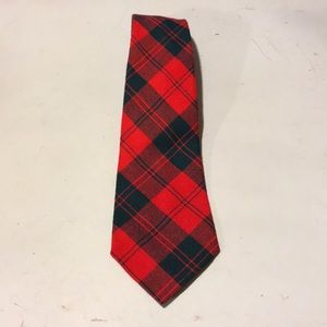 Vintage Plaid Wool Tie